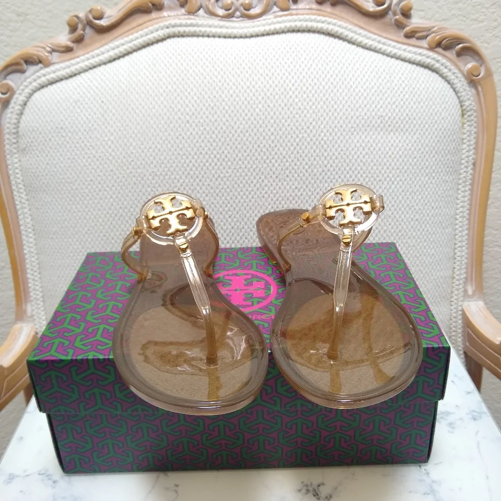 Tory Burch Mini Miller Flat Thong Brown Size 7 - Picture 2 of 7